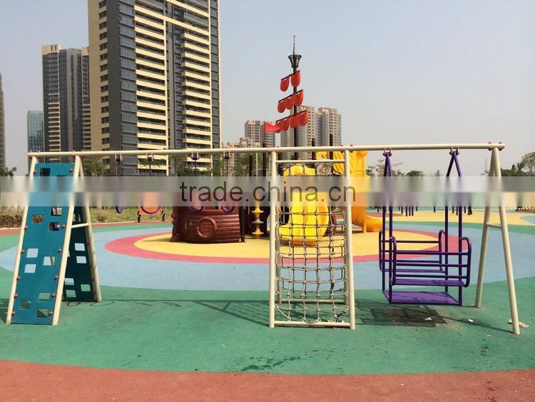 JT16-10901Best safety children multifunctional combine outdoor garden swing set with climber