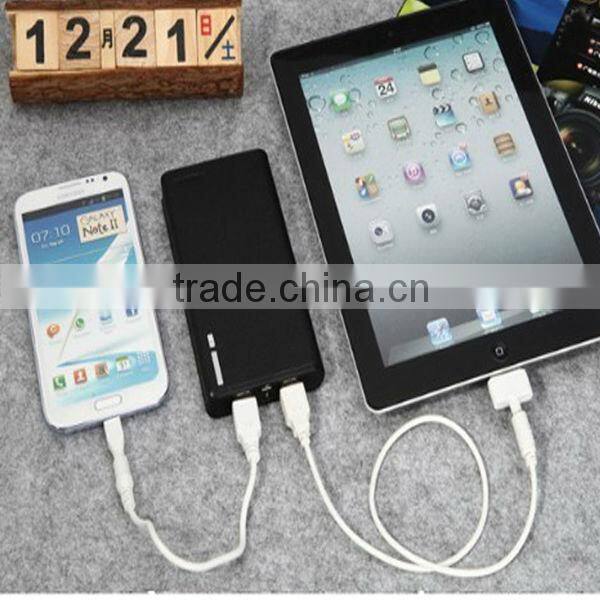 Best selling Factory price Double USB output wallet portable 12000mah power bank for smartphone