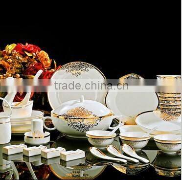 58 pcs turkish luxury design porcelain dinner set