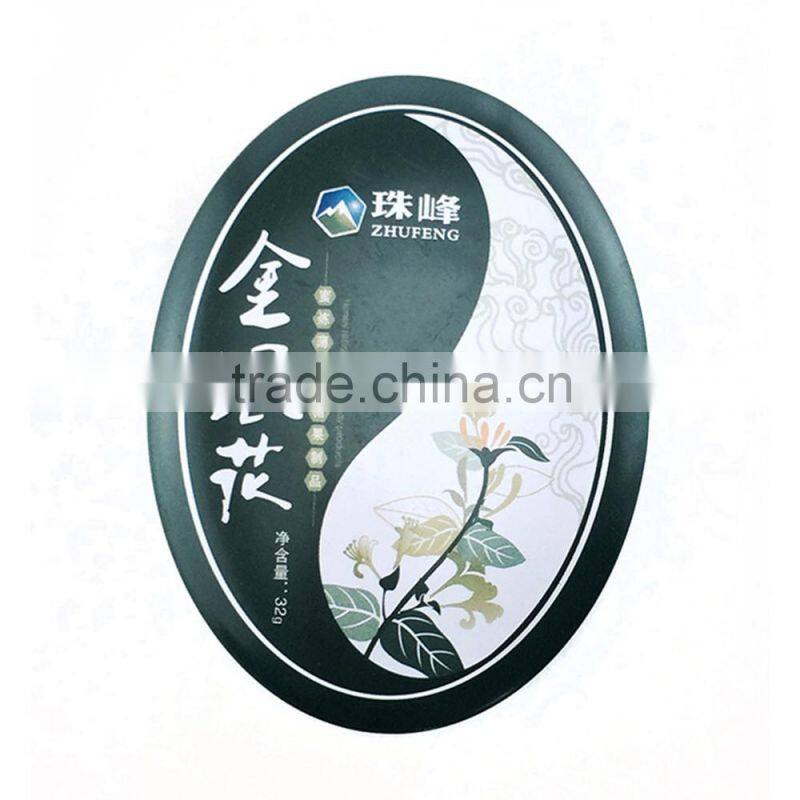 Wholesale Oval shape tin candy box /mint candy cantainer