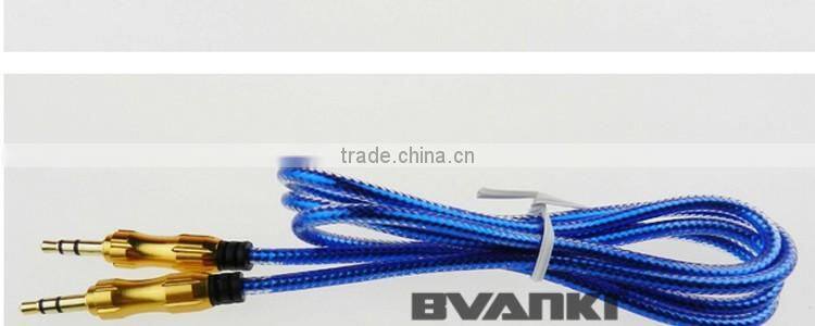 2016 sales promotion cable audio 3.5mm to 3.5 mm male to male extension cable aux cable for car/headphone/PM4/PM3 free samples