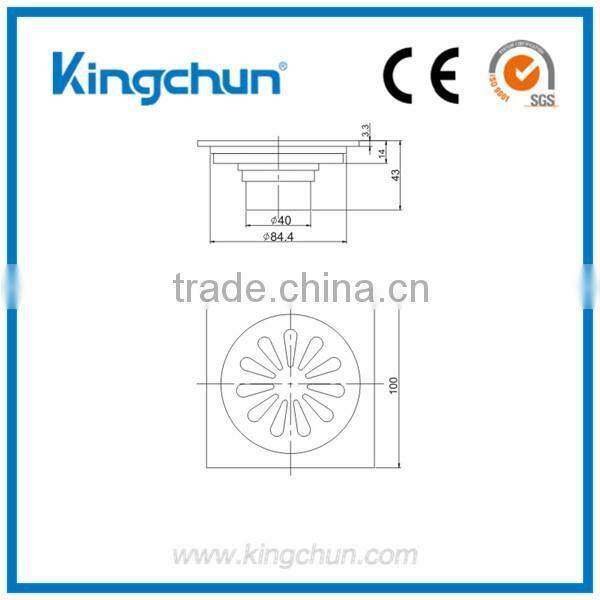 New Style chrome plated lavatory shower floor drain square sink gate(J8007-C)