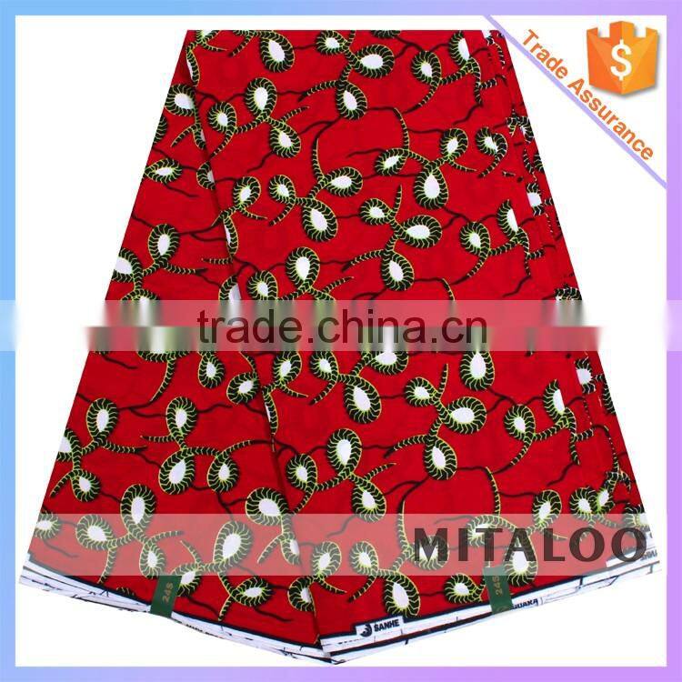 Mitaloo Wholesale 100% cotton fabric Printed Real Wax Fabric For Dressing MH3070