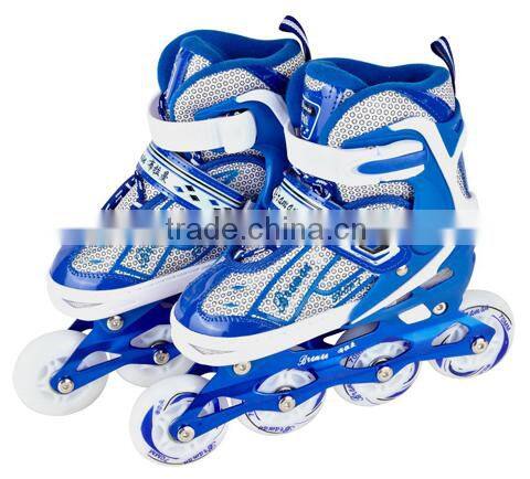 CE approved roller skate with alu truck /inline skate with pu whees /flash roller skatting