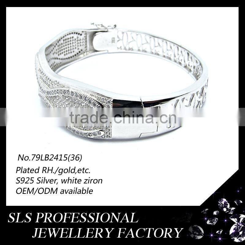 2015 new style mens bracelets 925 silver white gold bracelets tiara bracelets fashion jewelry SLS