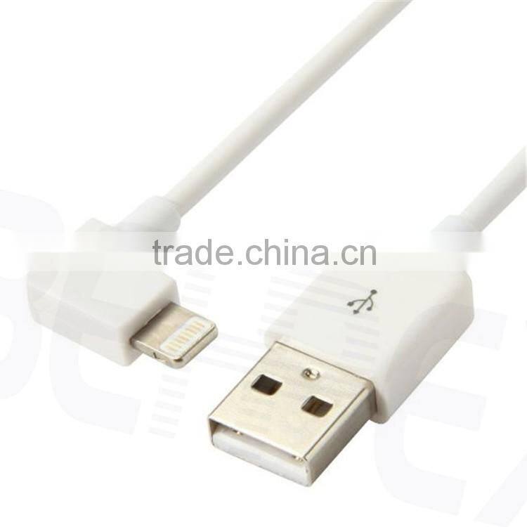 90 Degree MFI 8 Pin Male Data Multi Charge USB Cable