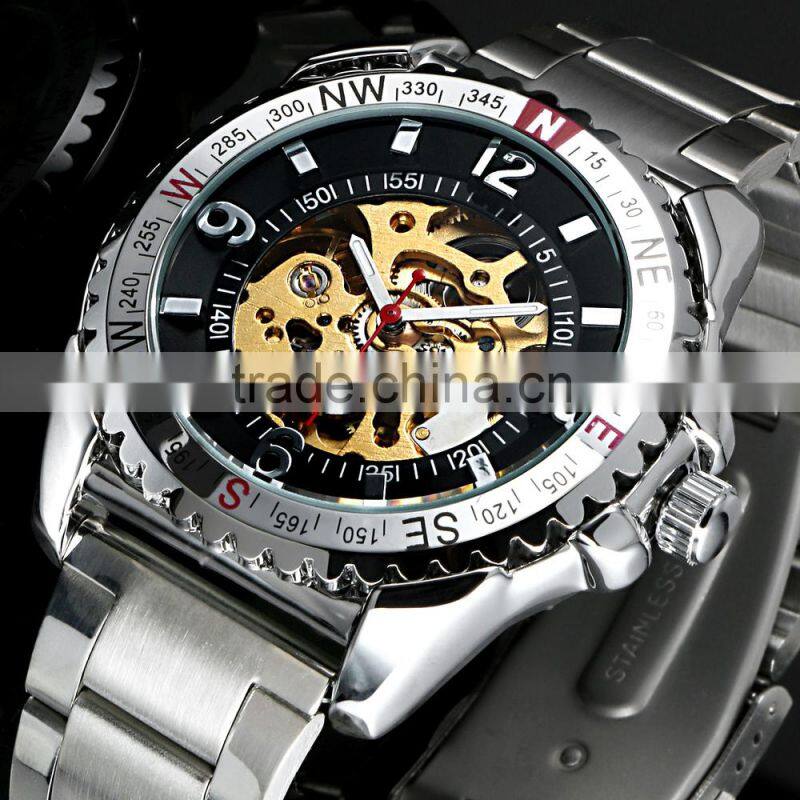 Analogue Steel shenhua skeleton Watch Sports Mechanical WM408