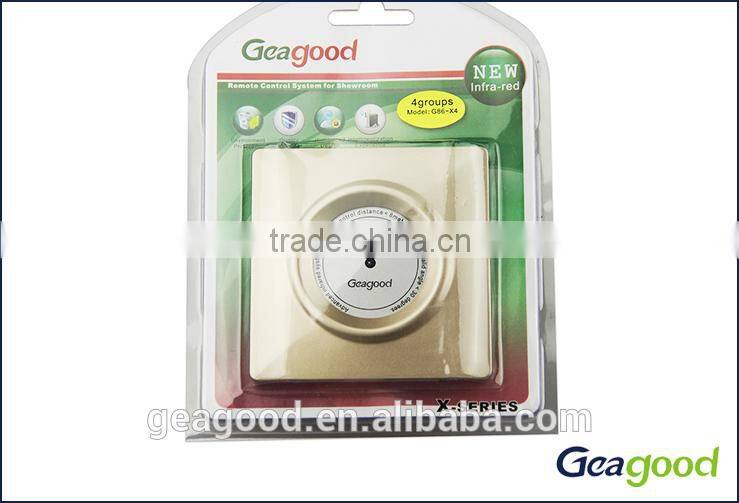 Control four groups simple infrared remote controlled wall switch