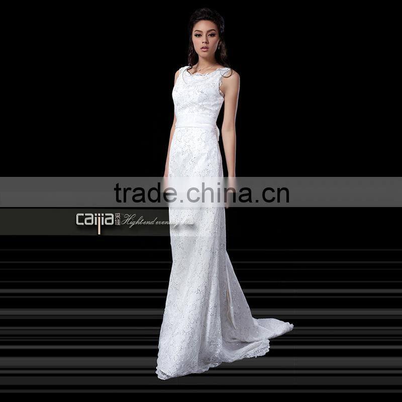 Blackless Classical Lace Grecian Style Wedding Dresses