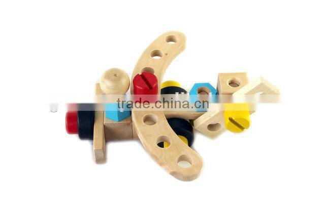 Alterable wooden screw toys ,wooden vehicles toy,wooden toy airplane