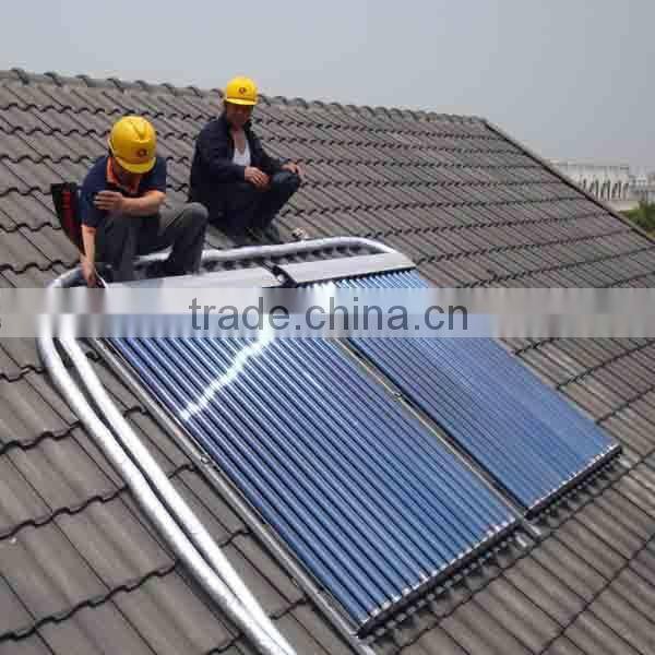 20 heat pipes pressured vacuum solar collector china