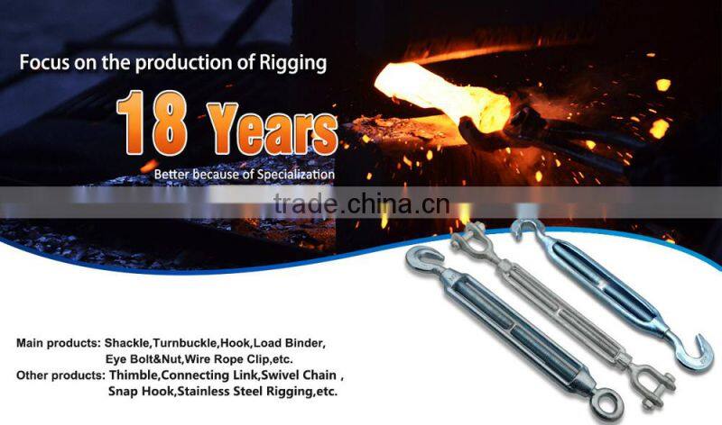 Carbon Steel Drop Forged US Type Turnbuckle with Jaw and Jaw