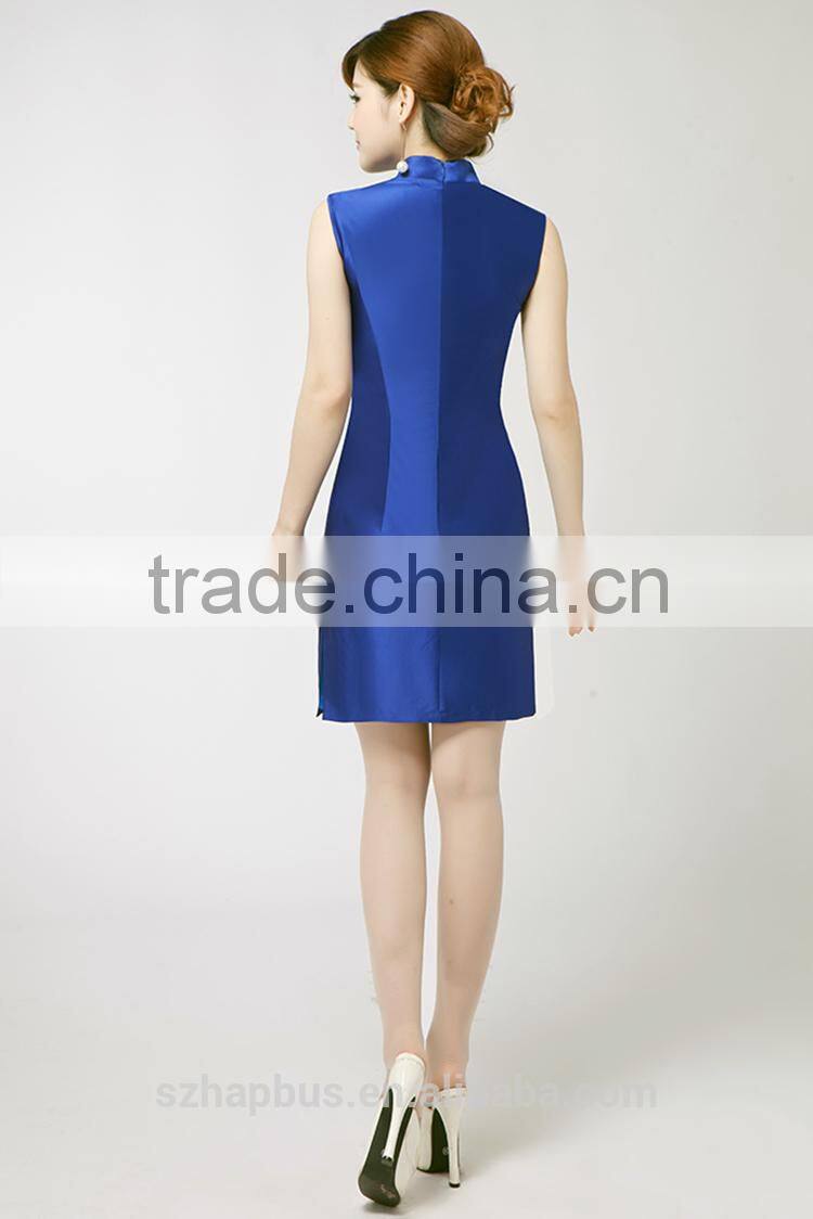 Beautiful fashion embroidered dress handmade embroidery design in suzhou in hot selling