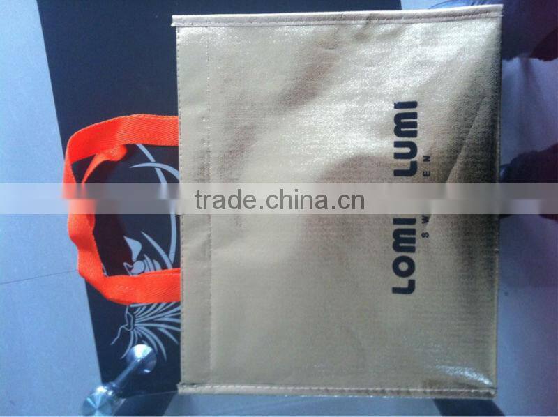 metallic shopping bag