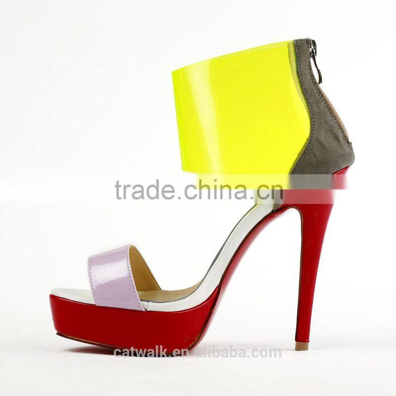 2015 Women new fashion sandals women stiletto ankle sandals high heels ladies party ankle sandals