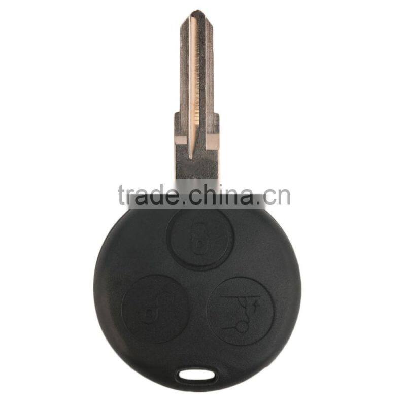 3 Button Remote Car Key Case Uncut Blade Car Key Shell Flip Fob for Smart Car For Two 450 Entry Case 1PC