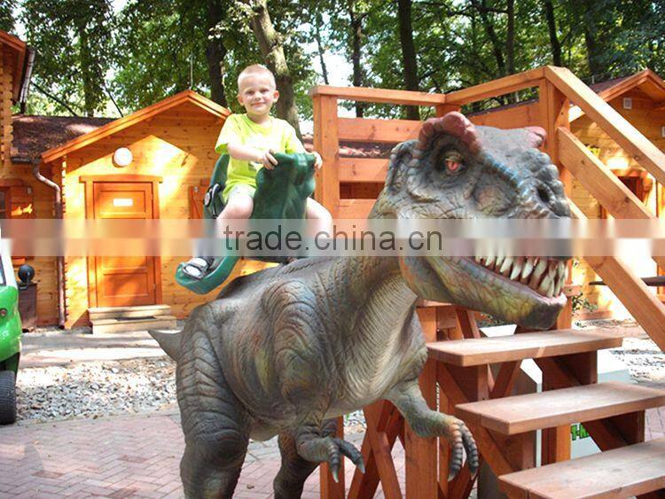 Entertainment kids ride animatronic emulation realistic robotic dinosaur
