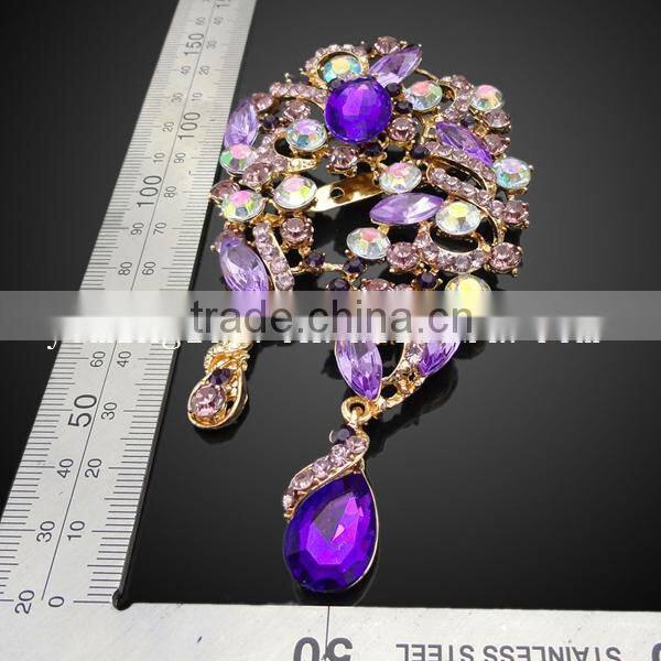 Wholesale alibaba high quality fashion gold color rhinestones butterfly brooch for made in china high quality