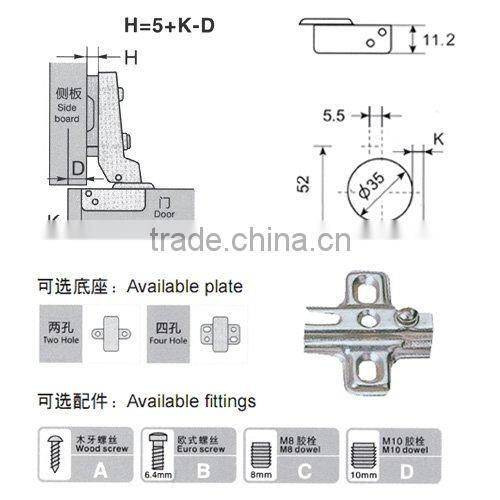 Slide-on hinges