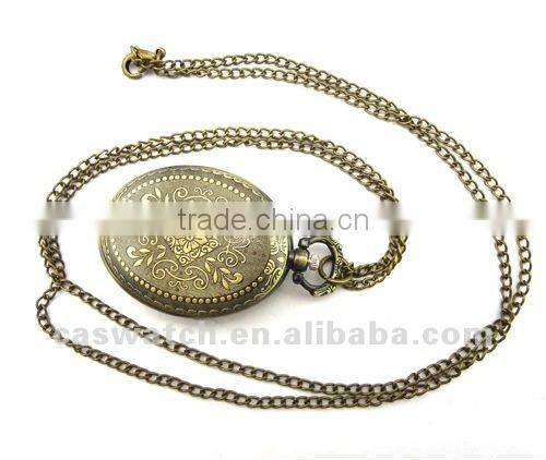 quartz gold tone full hunter pocket watch