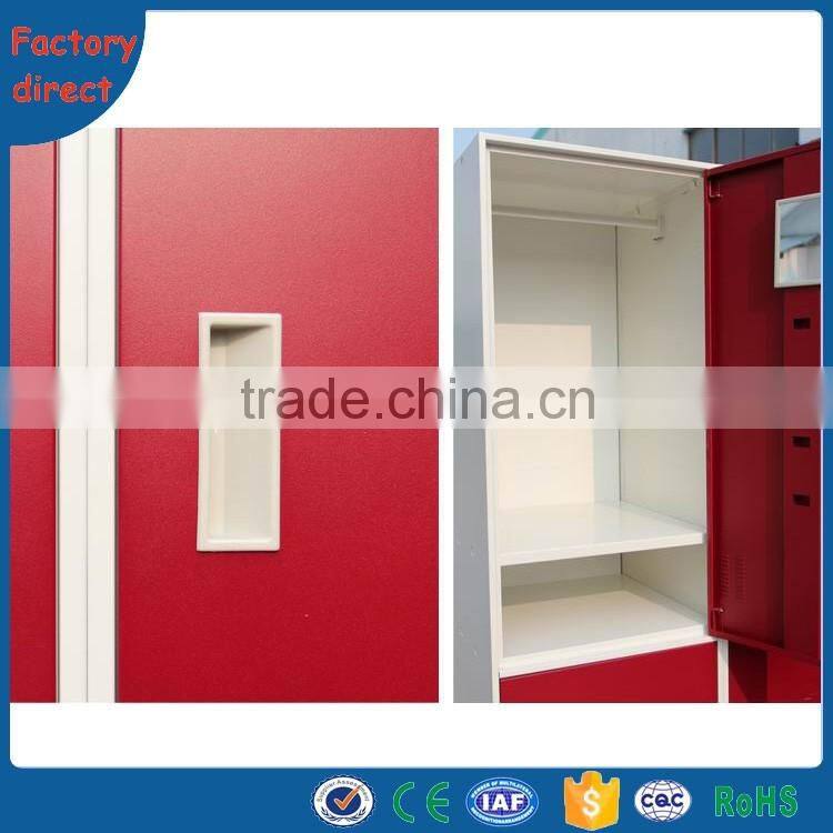 Two Door Metal Wardrobe Cabinet Design