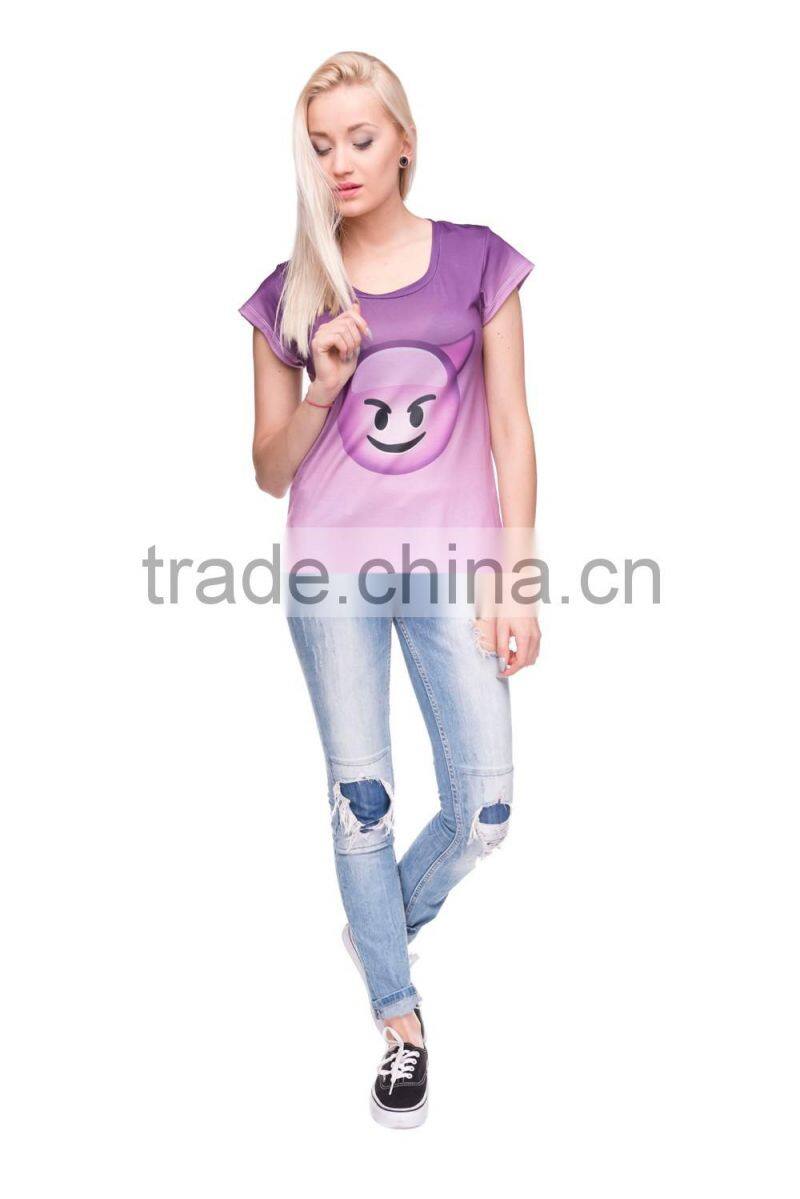 OEM New Arrived 3D Print Latest Custom T shirt Designs for Girls China Suppliers