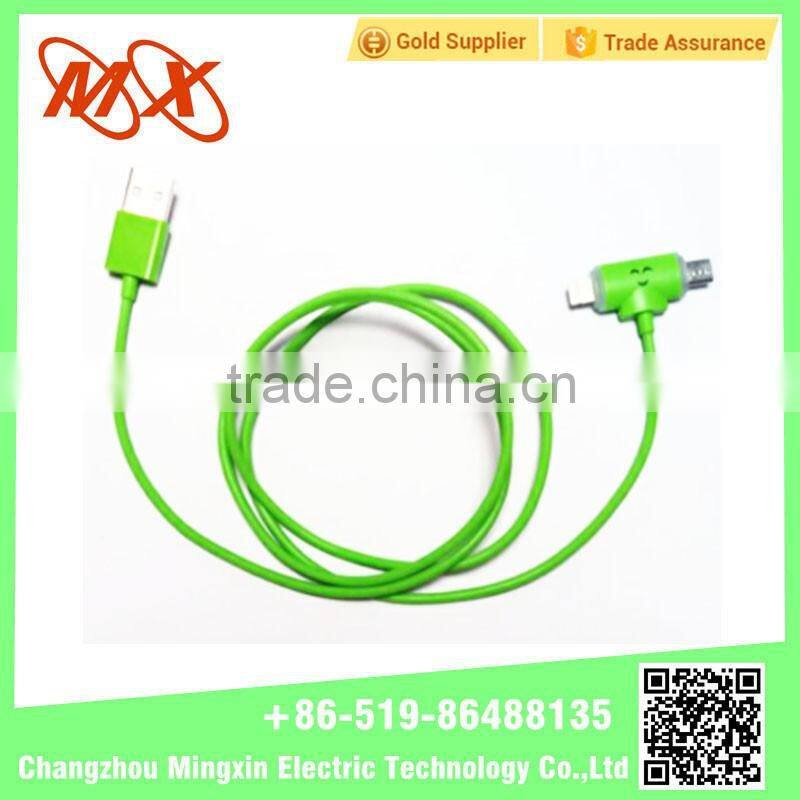 colourful TPE protector for apple iPhone /samsung micro USB cable OEM charging cable