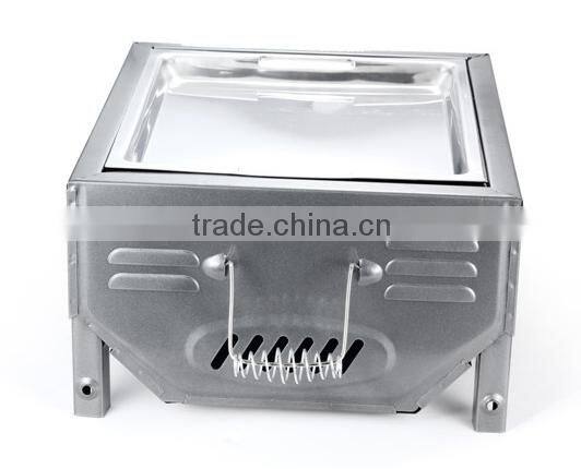 Portable stainless steel charcoal mini barbecue grill