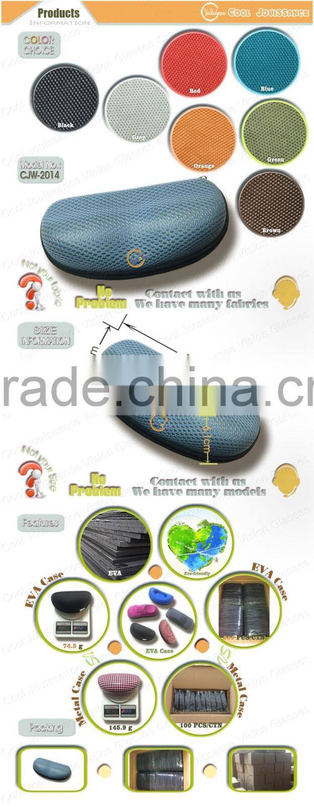 2016 New arrival handmade high quality sunglasses box/glasses case/eyewear case in eva