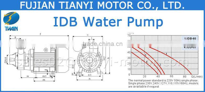 IDB-40 0.75HP Single Phase Water Pump Motor