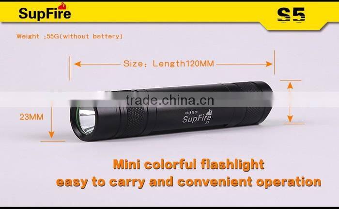 Supfire lovely and convenience mini gift led flashlight with 3 colors