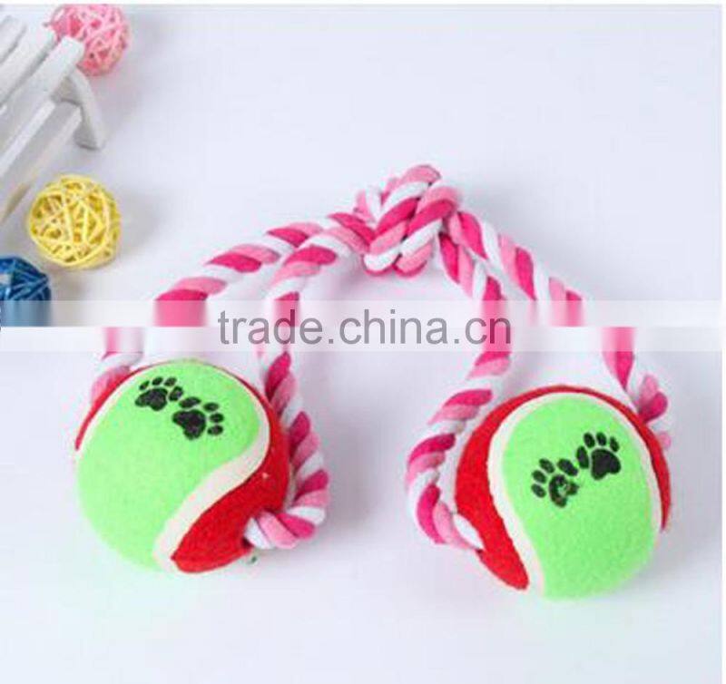 new design double tennis balls dog cat toys for training dogs cats