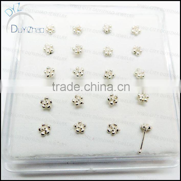silver unique nose piercing jewelry