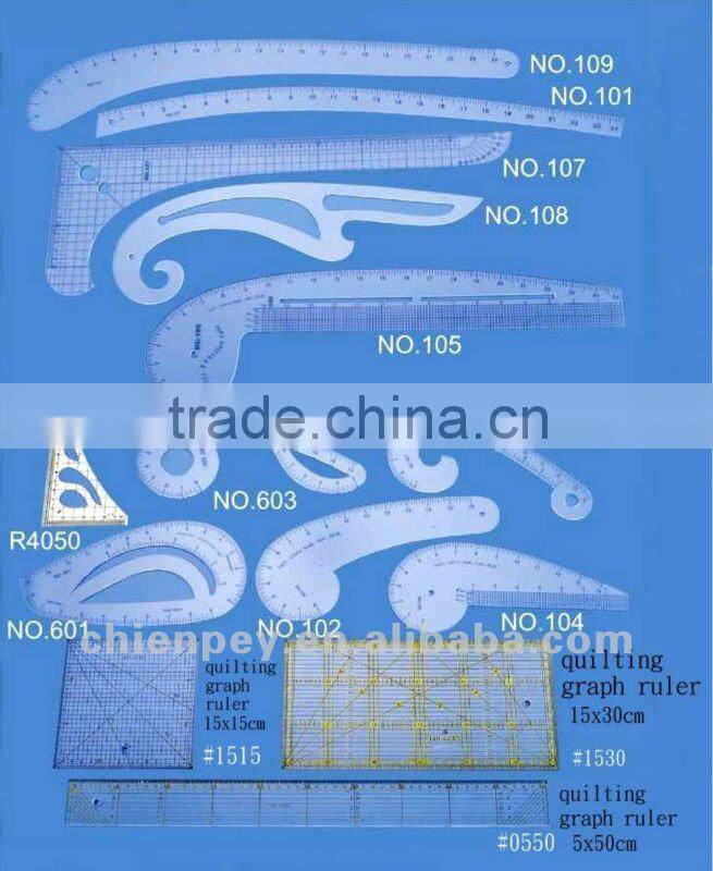 Dress Making Ruler /Tailoring Rulers/ Acrylic Quilting Graph Ruler /french Curve Ruler
