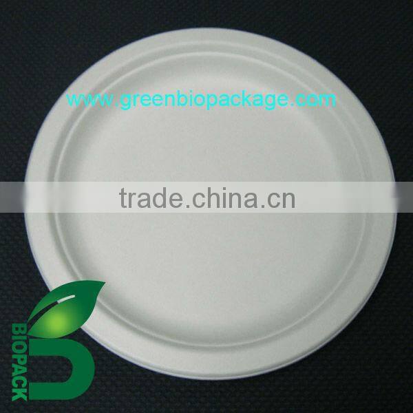eco-friendly biodegradable 3 compartments Sugarcane Bagasse Plate
