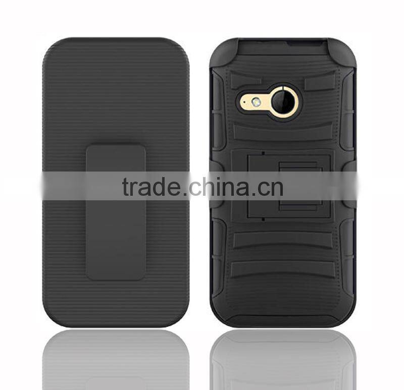 For HTC One M8 mini hybrid shockproof holster cover