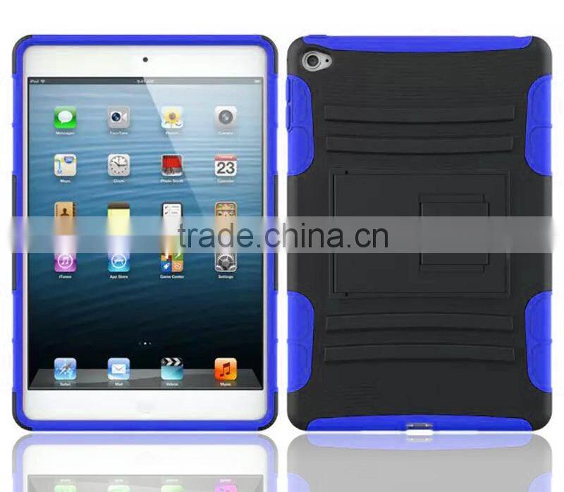 Tough duty stand hybrid defender armor cover for iPad mini 4 Pad accessory