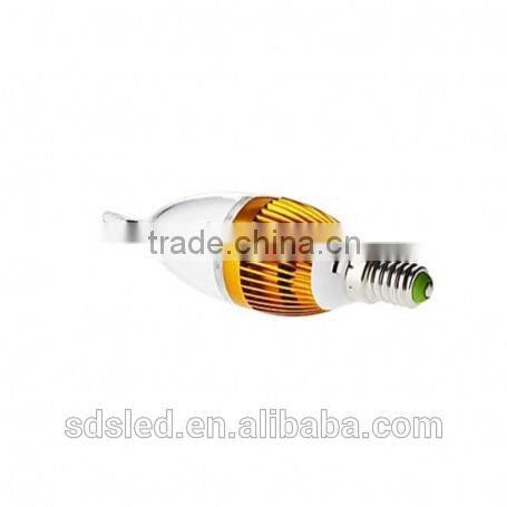 LED Candle bulb 3W E14 LED Candle Bulb Light Golde high power LED light bulb Warm White