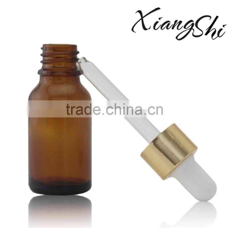 30ml green glass rose oil bottle with plastic cap/dropper