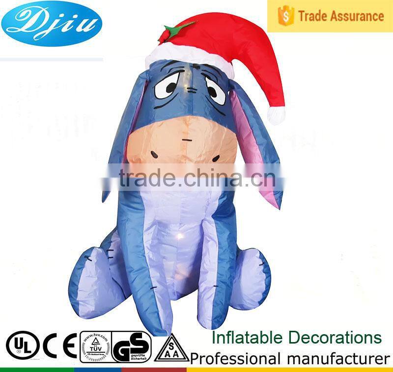 Inflatable Happy Easter Blue Rabbit for Indoor and Outdoor Party Decoration