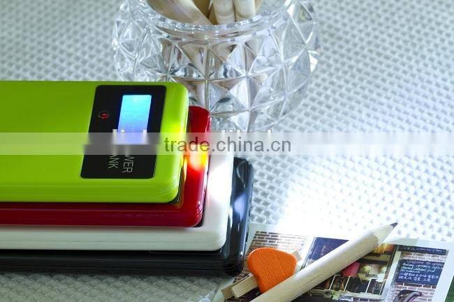 Private Mould Ultra Thin 6000mah Portable Power Bank with LCD Display Screen