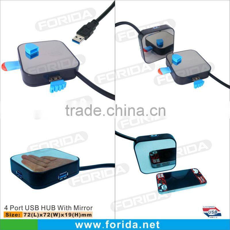 Hi-speed 5gb USB 3.0 4 Port HUB with Mirror