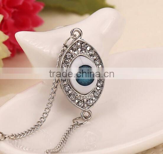 Hotsale Newest Style Silver Crystal evil eye bracelet