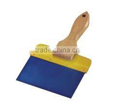 Tapping knife with schima wooden handle, stainless steel blade tiling tool