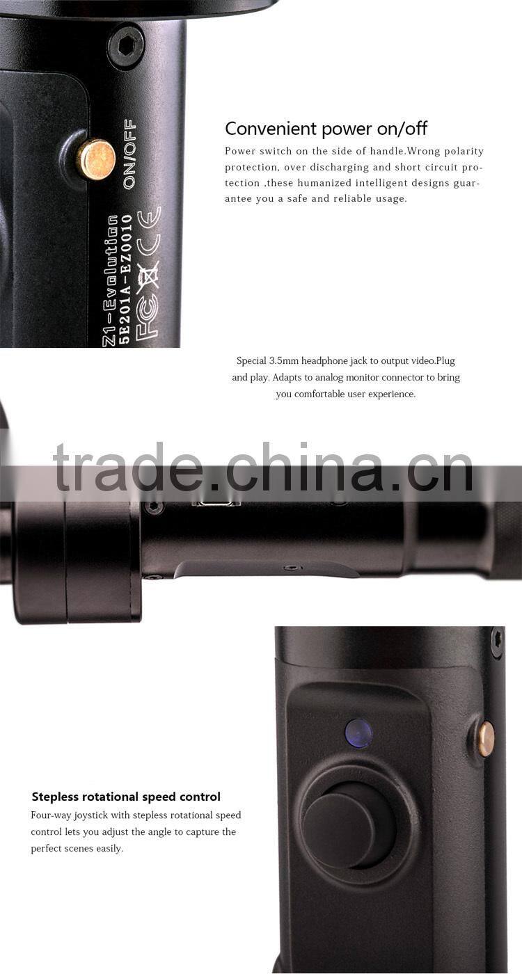 Three modes handheld gimbal stabilizer for go pro.