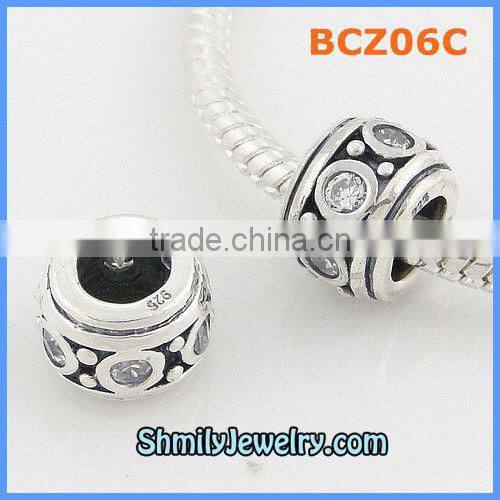 Wholesale Antique Cystal Silver Beads For Jewelry Making BCZ06B