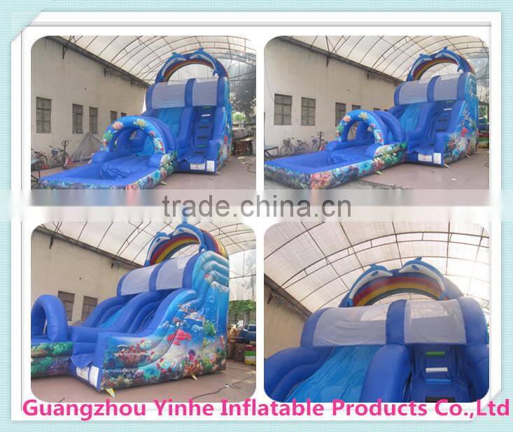 2015 Commercial Grade Inflatable Water Slide With Pool for sale