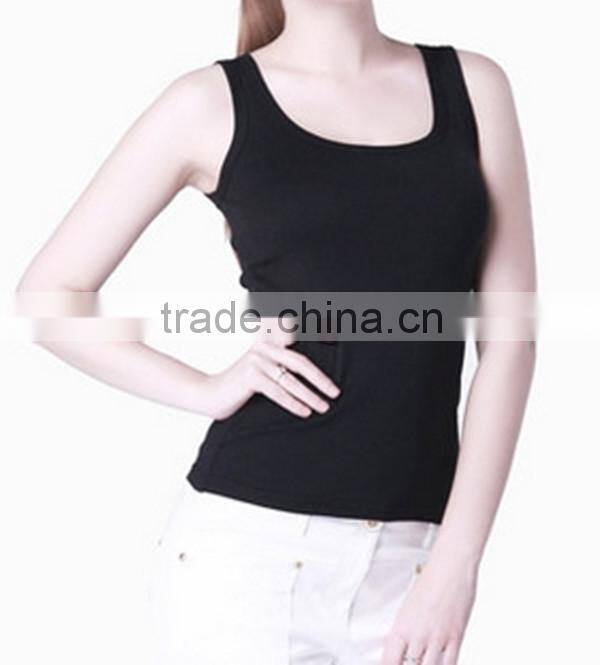 2015 Sex blank girls cotton vest with quick dry and moisture transfer function