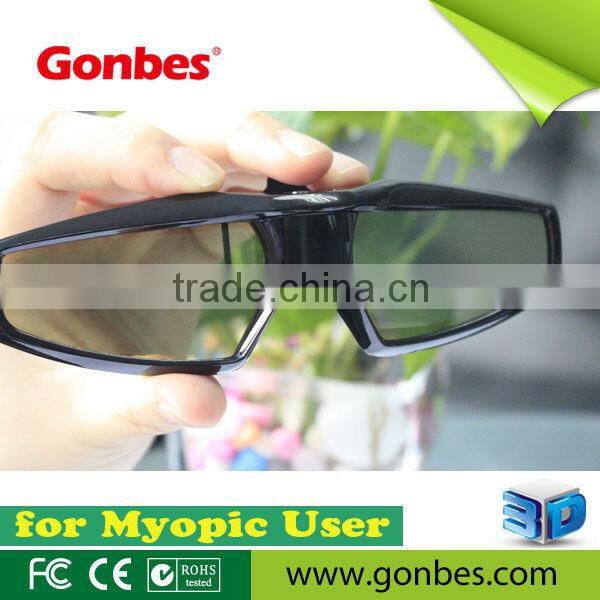 New Model!! CLIP-ON 3D Active Glasses with IR, Bluetooth, DLP-Link Signal, competible price from Gonbes
