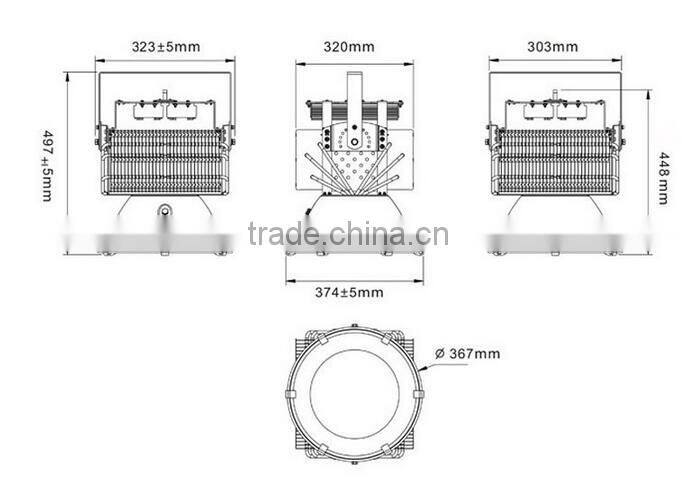 Robust High-power Outdoor 400W Flood Light LED